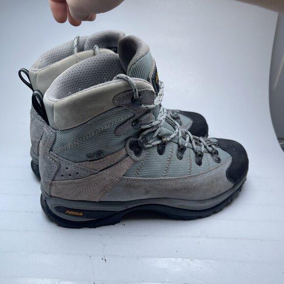 Asolo Gore Tex Voyager XCR Blue Tan Hiking Outdoors Trail Boots Womens Size 8.5 - Picture 5 of 16